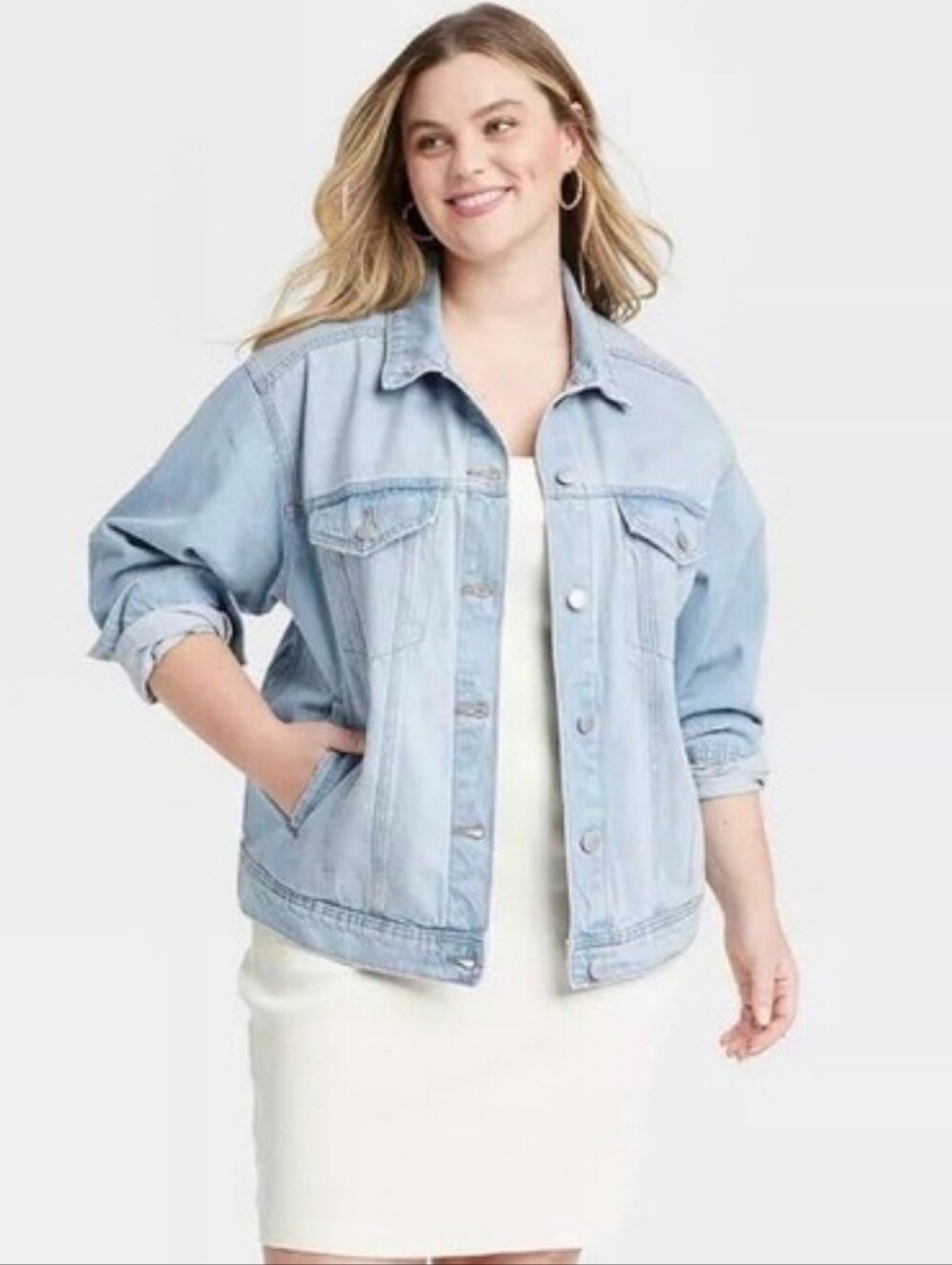 Universal Thread Denim Light Wash Jacket - Size XL